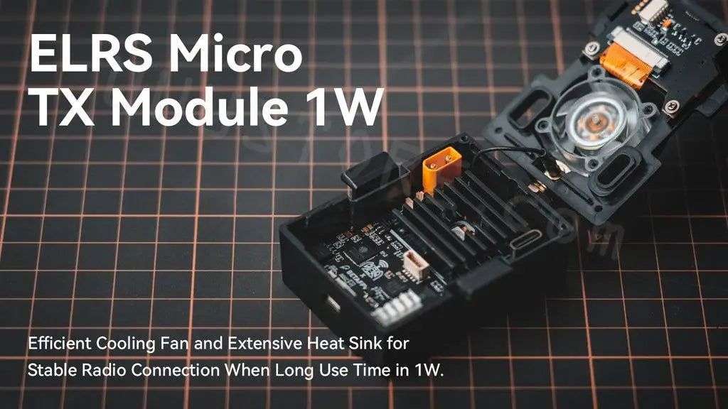 BETAFPV ELRS Micro TX Module, ELRS Micro TX Module 1W Efficient Cooling Fan and Extens