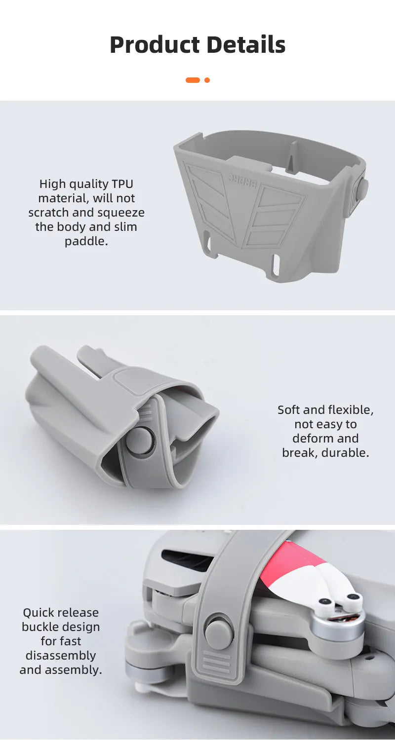Propeller Holder For DJI Mini 3 Pro - Wings Fixed Stabilizers Protective Prop Blades Strap for Mavic Mini 3 Pro Drone Accessories 26 Propeller Holder For DJI Mini 3 Pro, high quality TPU material; will not scratch and squeeze the body and slim paddle . Quick