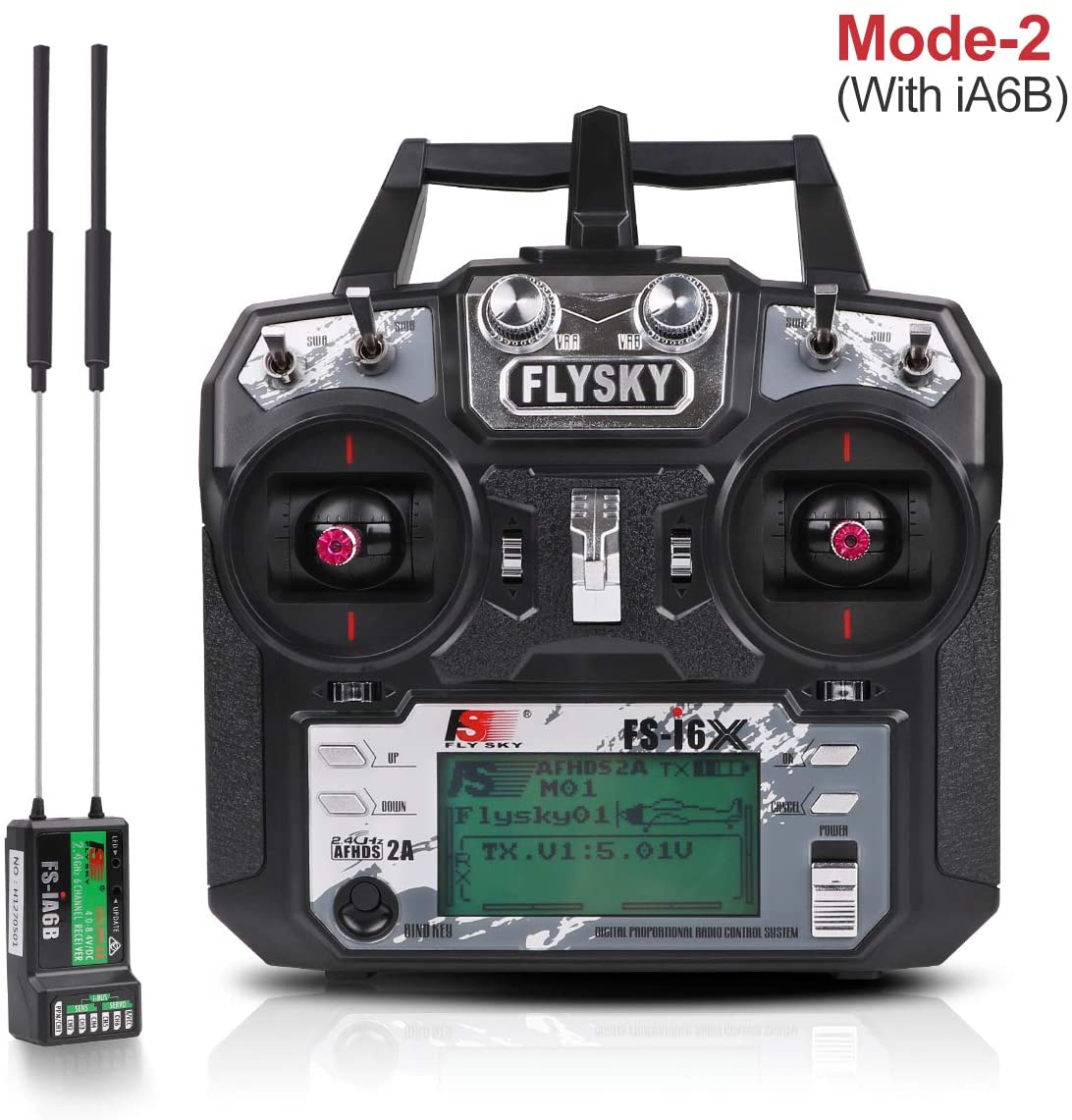 Flysky FS-i6X 10CH Funksender + Flysky ia10B Empfänger 2,4 GHz, AFHDS 2A für FPV Racing RC Drone Quadcopter 22 Flysky FS-i6X 10
