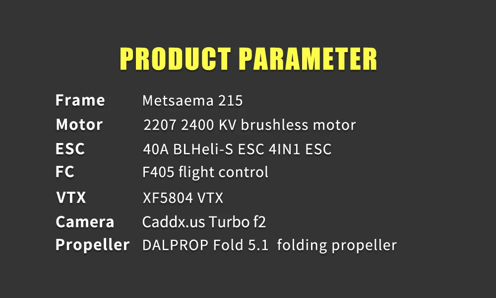 TCMMRC Metsaema215 - FPV سباق بدون طيار التمويه المروحة سباق حرة تحلق مرنة RC الطائرة بدون طيار عدة لعبة سباق بدون طيار FPV 47 TCMMRC Metsaema215 - FPV, TCMMRC Metsaema215 , PRODUCT PARAMETER Frame Metsaema 215 Motor 2207 2