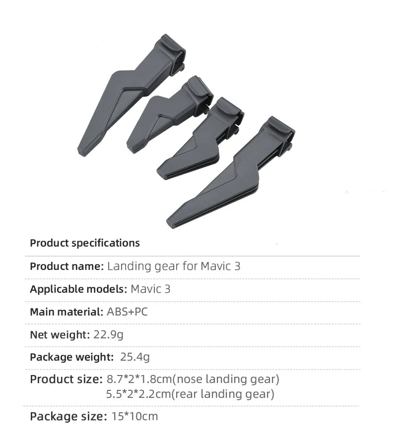 Propeller Guard, Specifications Product name: Landing gear for Mavic 3 Applicable models: Mavic