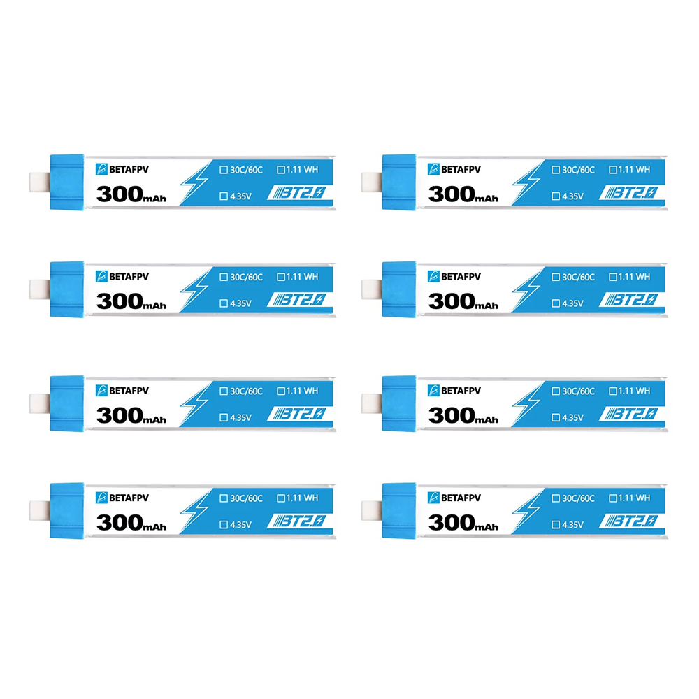 8PCS BETAFPV Drone Batterie BT 2,0 300 mAh/450 mAh 1S Für BETAFPV Ceuts FPV Kit Racing Drone 4,35 V 30C FPV Lipo BT 2,0 Stecker FPV Batterie 23 8PCS BETAFPV Drone Battery, 300mah is perfect for Cetus FPV Kit, and 450ma