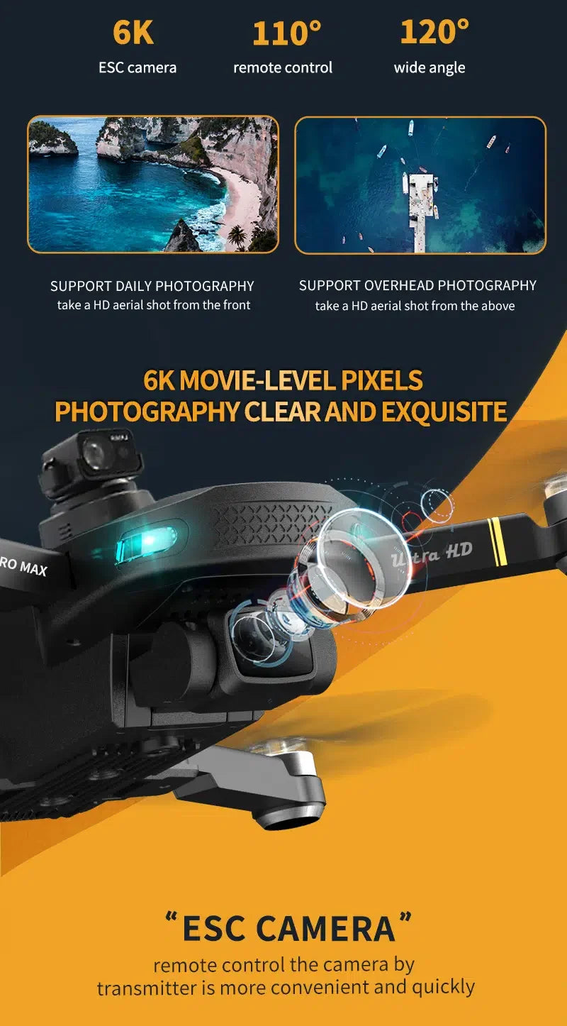 GD93 Pro Max Drone - GPS Foldable Drone With ESC Camera And Brushless Motors,LED Screen, Optical Flow Positioning, Brushless Motor, Trajectory Fight, 40 GD93 Pro Max Drone, 6k 1109 1200 esc camera remote control wide angle support