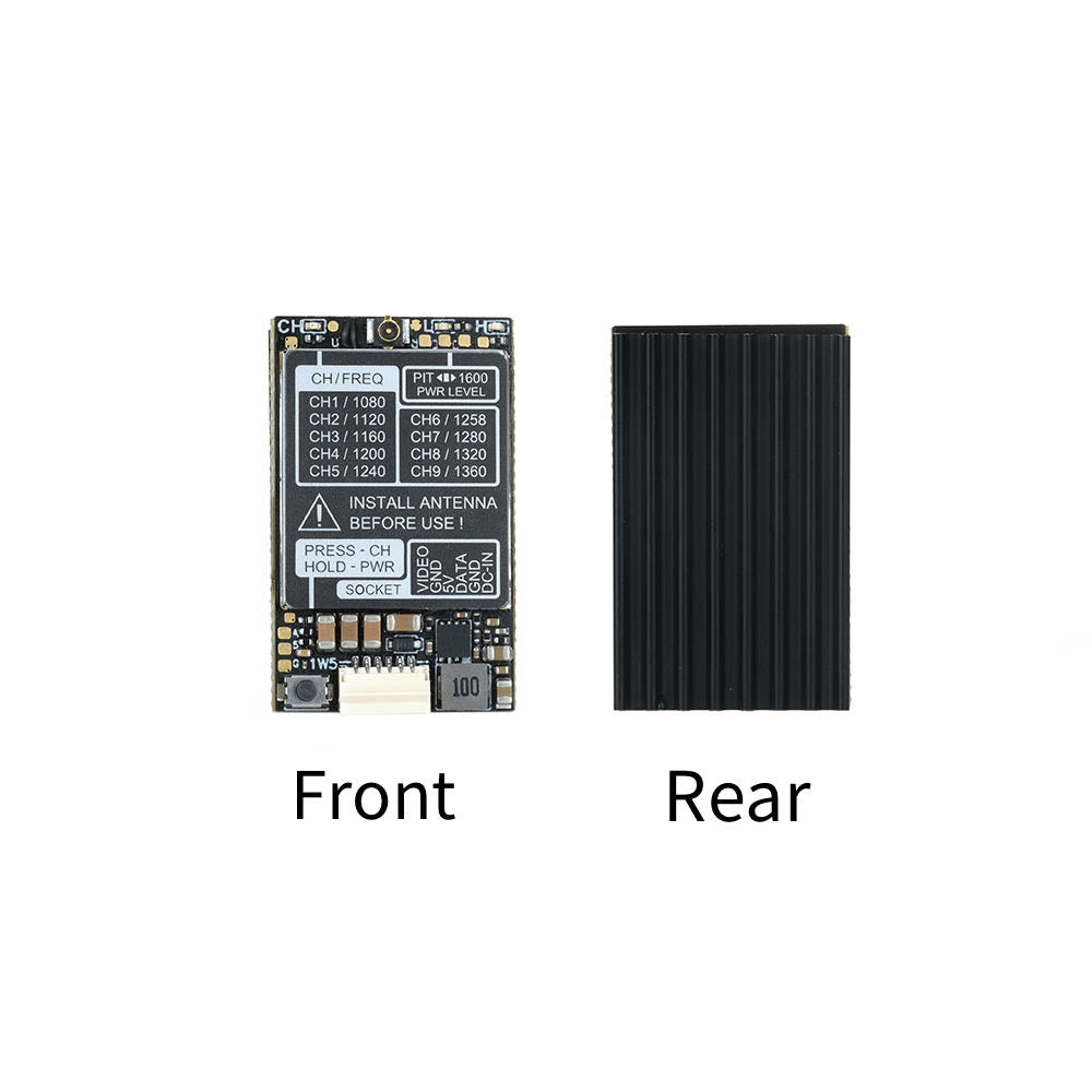 RushFPV 1.6W 1.3G VTX, Max Output 33.09dbm(2037mW) AVG Output