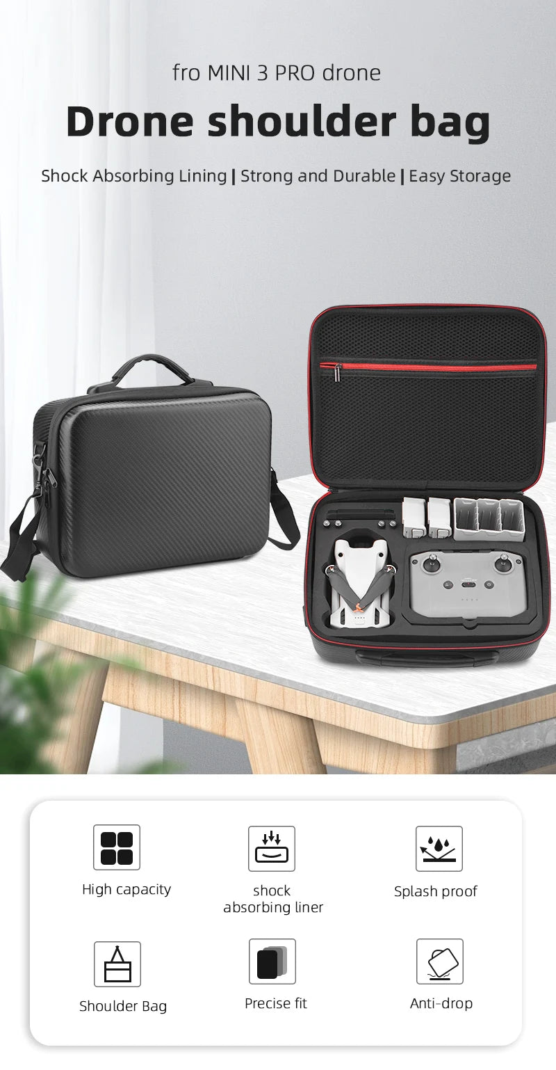 fro MINI 3 PRO drone shoulder bag Shock Absorbing Lining | Strong and Dur