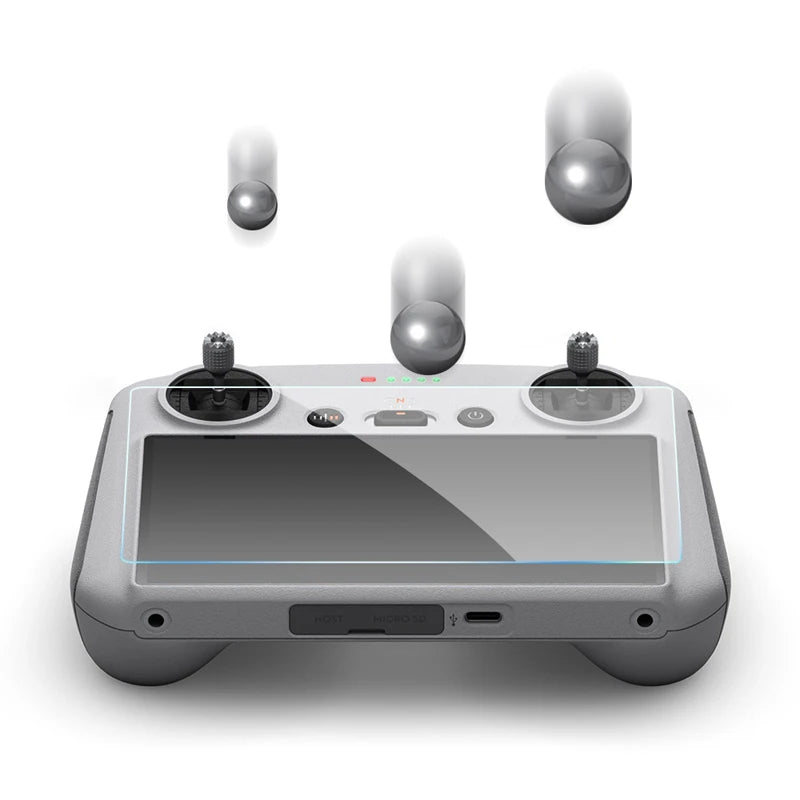 tempered glass is used in DJI RC remote cotroller models . it