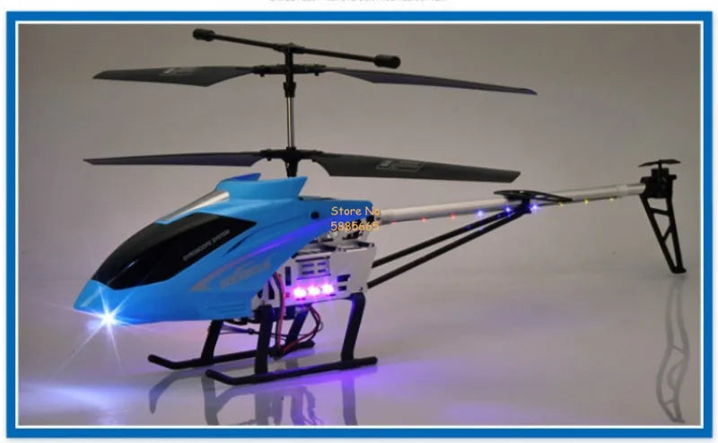 80CM Rc Helicopter - Big Alloy Remote Control Helicopter Model Dual Flexible Propeller Anti-Crash LED Colorful Light Electric RC Helicopter Toy 113 80CM Rc Helicopter, Cool LED lights, equipped with 16 groups of lights, illuminate the beautiful night sky