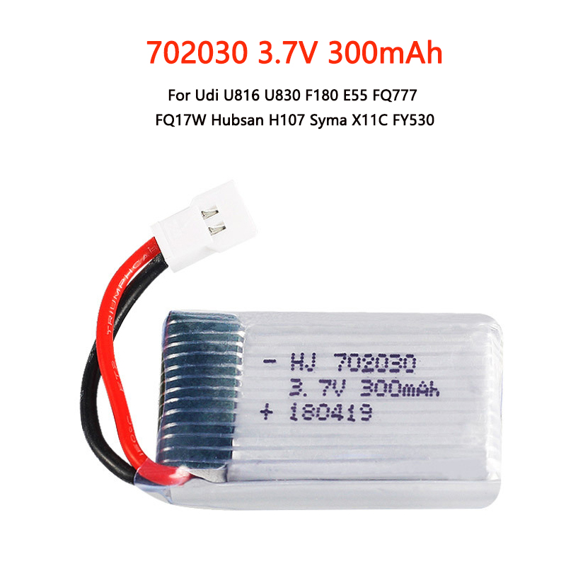 3.7V 300mAh Lipo Battery, F180 E55 Hubsan H107 Drone Battery SPECIFICATIONS Type