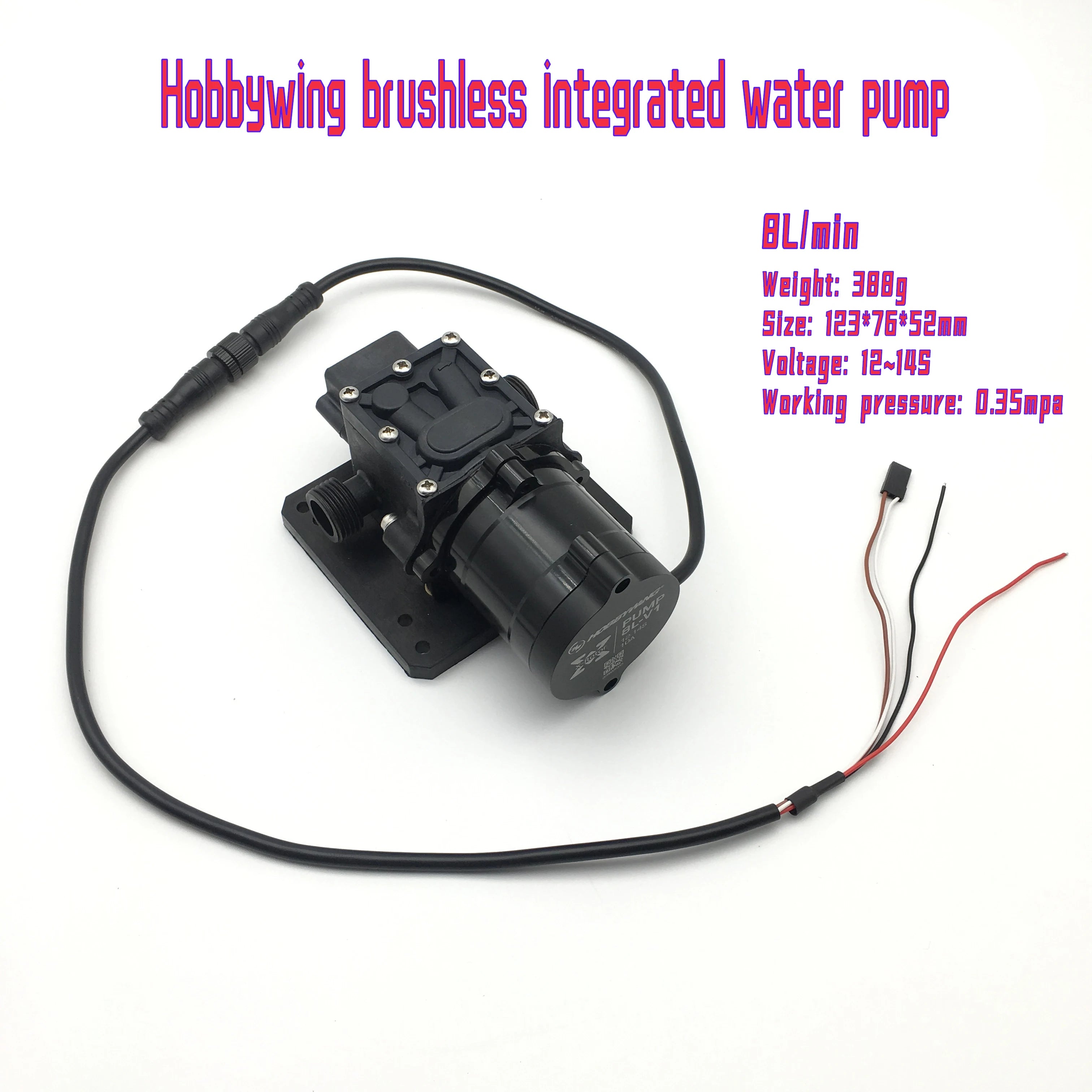Agricultural drone Spray System - Pressure Nozzles, hobbywing 5L 8L Brushless Water Pump Built-in ESC for 25kg 16kg 10kg for Agricultural drone 32 Agricultural drone Spray System, ALInin Welght: JBBg Slze; 123