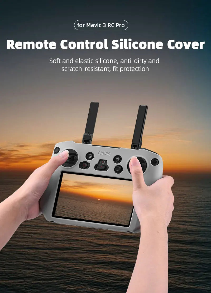 Silicone Case for DJI Mavic 3 Remote Controller - Cover Protective Case Sleeve Anti-Scratch DJI RC Pro Accessories 25 Silicone Case for DJI Mavic 3 Remote Controller, BRDRC Pro Remote Control Silicone Cover Soft and elastic silicone, anti-dirty