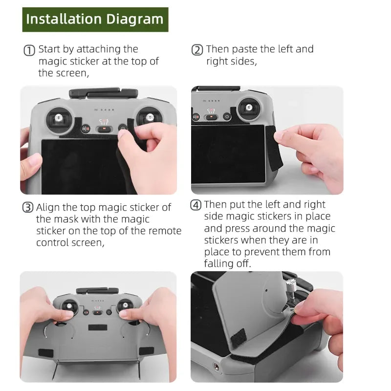 Silicone Case Cover for DJI Mini 4 Pro RC 2 Remote Controller - PU Adjustable Lanyard for DJI Mini 4 Pro Neck Strap Accessories 91 a magic sticker is a mask attached to the magic control screen . the magic stickers