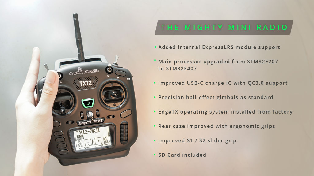 TH E MIGHTY MTNI RADI0 Added internal ExpressLRS module