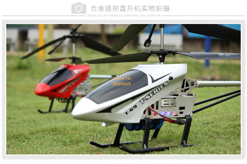 80CM Rc Helicopter - Big Alloy Remote Control Helicopter Model Dual Flexible Propeller Anti-Crash LED Colorful Light Electric RC Helicopter Toy 106 80CM Rc Helicopter, A#1FATASYJATV LaRGE Al-oy Remdt