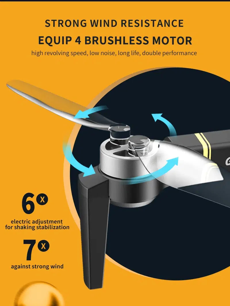 GD93 Pro Max Drone - GPS Foldable Drone With ESC Camera And Brushless Motors,LED Screen, Optical Flow Positioning, Brushless Motor, Trajectory Fight, 49 GD93 Pro Max Drone, strong wind resistance equip 4 brushless motor high revolving speed