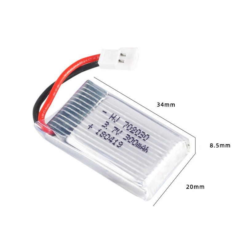 3.7V 300mAh Lipo Battery, F180 E55 Hubsan H107 Drone Battery SPECIFICATIONS Type