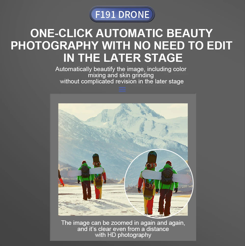 F191 Max Drone, f191 drone one-click automatic beauty photography with no need