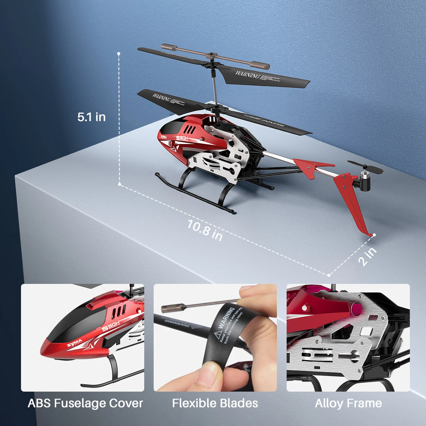 SYMA S50H RC Helicopter - Remote Control Aircraft Altitude Hold, One Key Take Off/Landing, Dual Protection System for Beginner 13 SYMA S50H RC Helicopter, toys for boys can hover on its own without controlling the throttle to maintain an altitude .