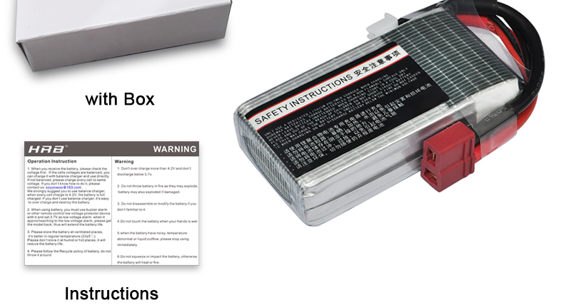 HRB 2S بطارية ليبو 1500mah 7.4V - XT60 T Deans EC2 EC3 EC5 XT90 أنثى RC أجزاء 100C لطائرة بدون طيار FPV، طائرة سباق، قارب، شاحنة 44 HRB 2S Lipo Battery, with Box HAD WARNING Octritinieten Sticn t codr