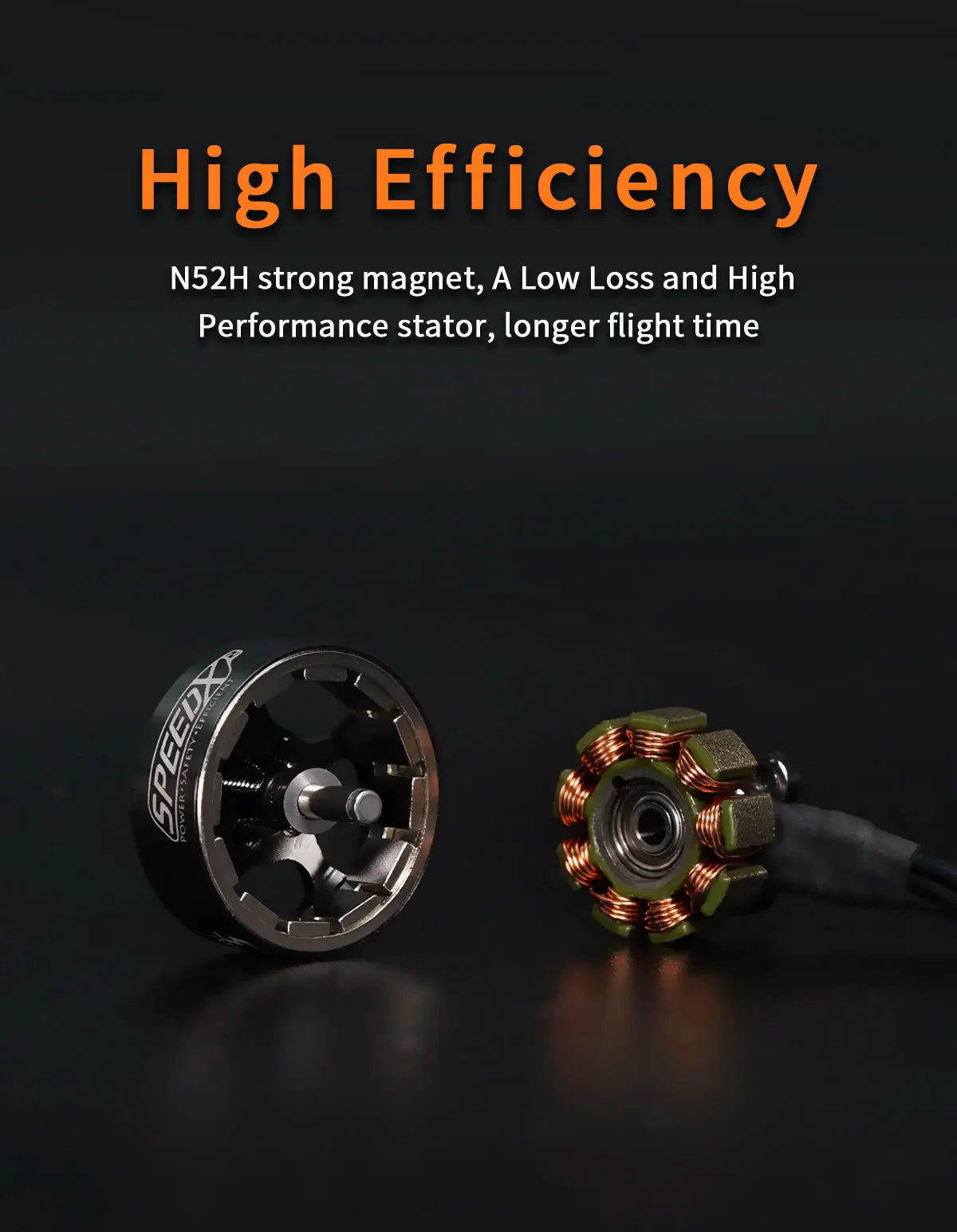 GEPRC SPEEDX2 1303.5 3800KV/5500KV Motor, High Efficiency NSZH strong magnet, A Low Loss and High Performance stator,