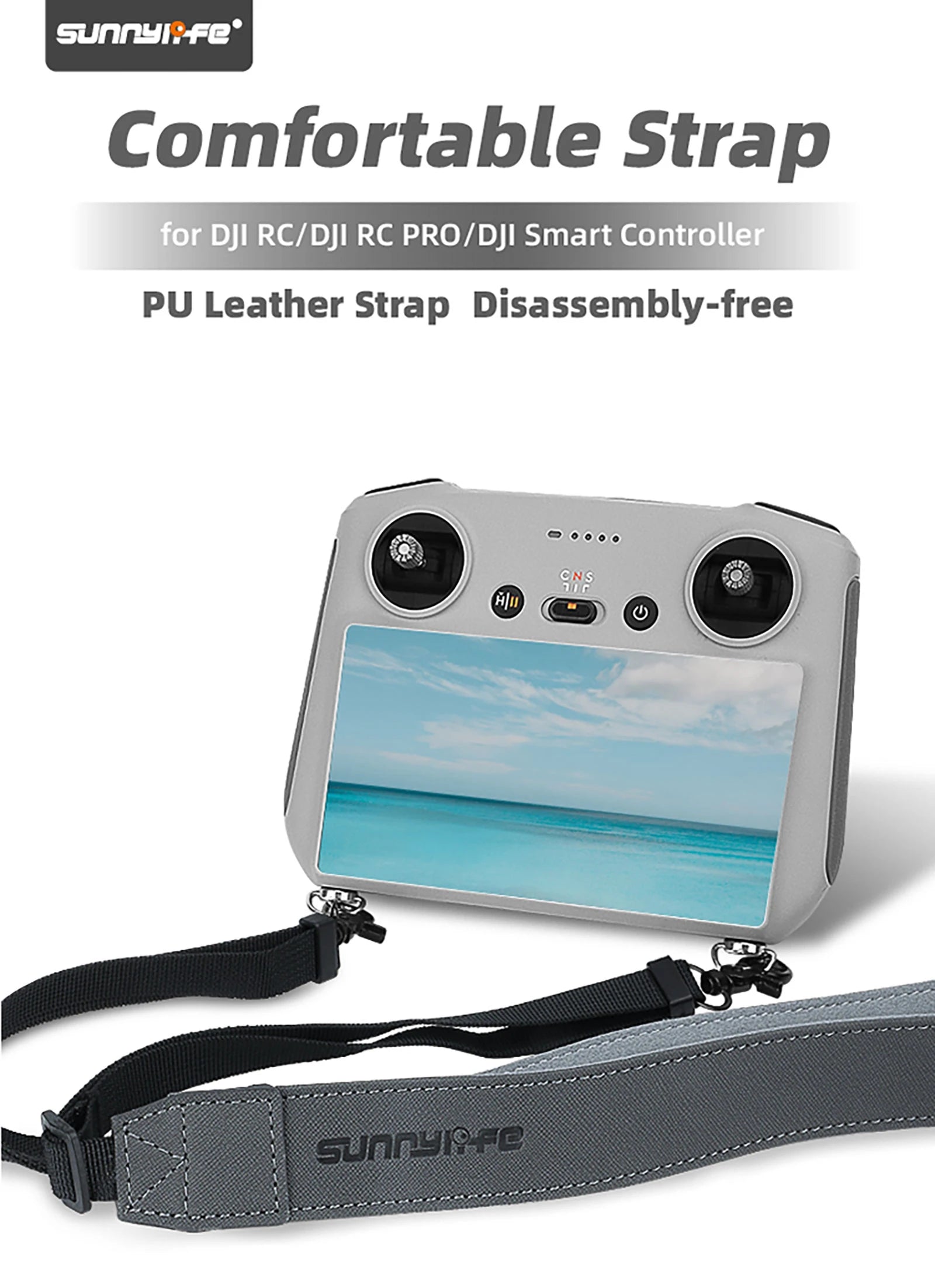 Lanyard für DJI RC/RC 2/RC Pro/Smart Controller – verstellbarer Halsgurt für Mini 3 Pro/Air 2/Air 2S/Mavic 3 Pro/Air 3/Mini 4 Pro 40 Lanyard For DJI RC/RC 2/RC Pro/Smart Controller, PU Leather Strap for DJI RCI/DJI RC PRO/D