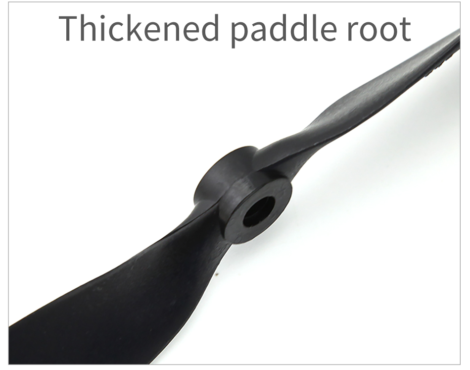 10 Stück/Lot 8060 Schwarzer Propeller – langsame 2-Blatt-Paddel-Requisiten für Starrflügel-RC-Flugzeug 10