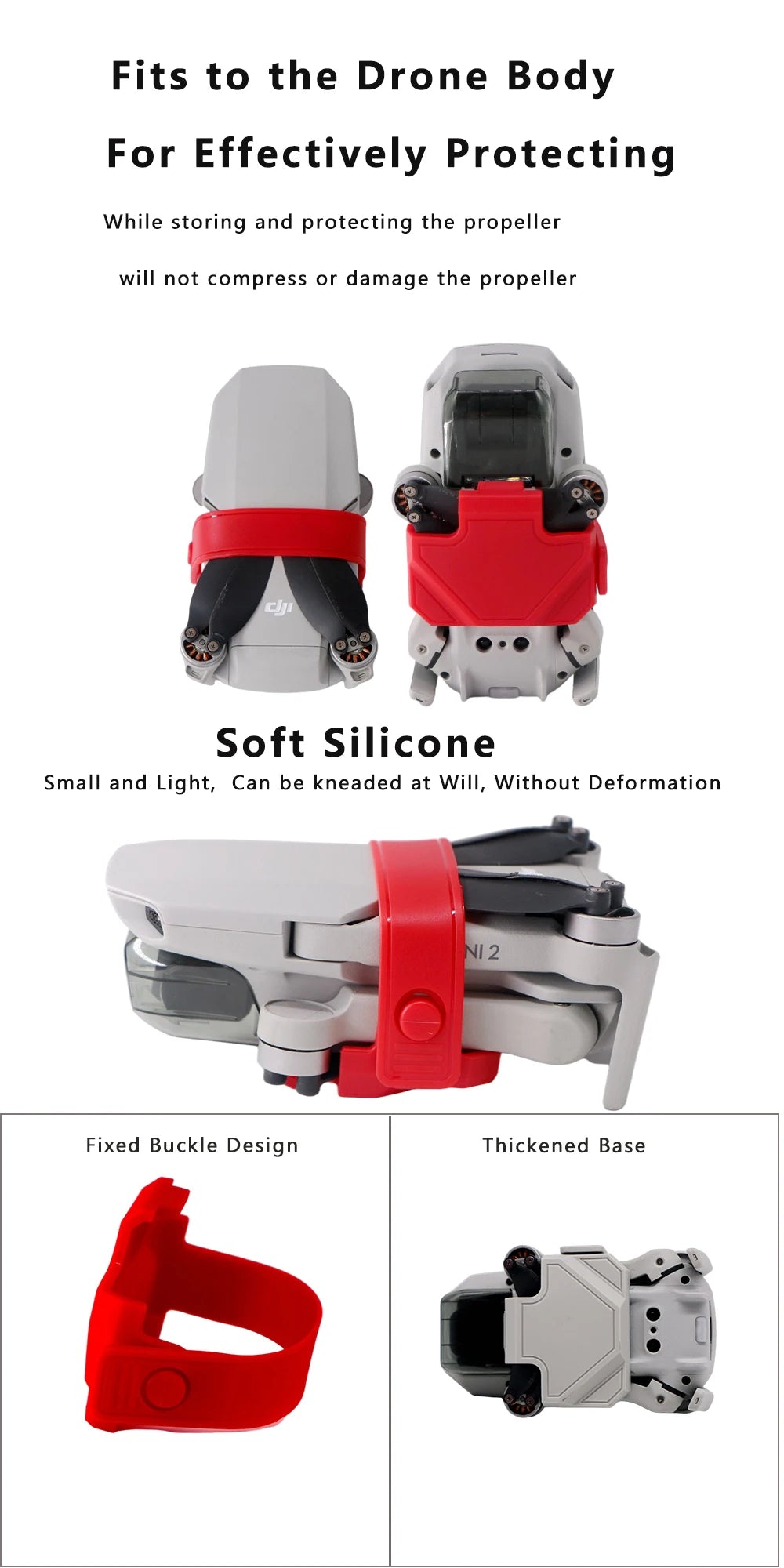 NI 2 Fixed Buckle Design Thickened Base, Fits to the Drone Body