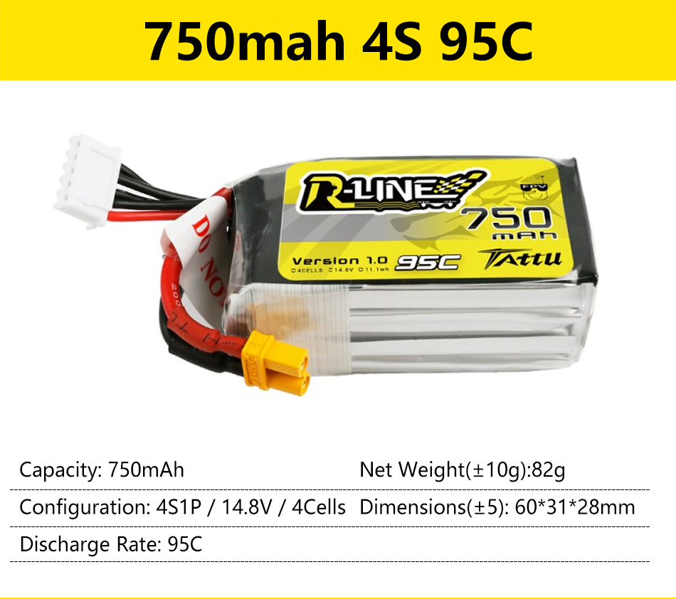 Gens Ace Tattu R-Line 1.0 2.0 LiPo Rechargeable Battery 550/650/750/850/1050/1300/1550/1800mah 95C 3S 4S 6S for RC FPV Racing 69 Gens Ace Tattu R-Line