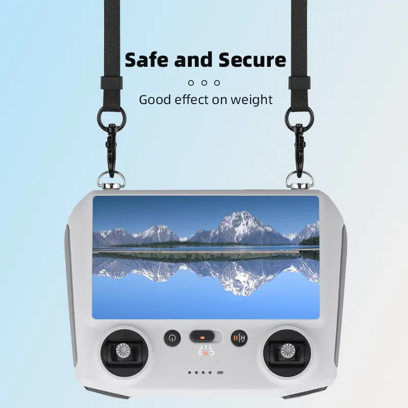 Silicone Case Cover for DJI Mini 4 Pro RC 2 Remote Controller - PU Adjustable Lanyard for DJI Mini 4 Pro Neck Strap Accessories 64 Safe and Secure Good effect on