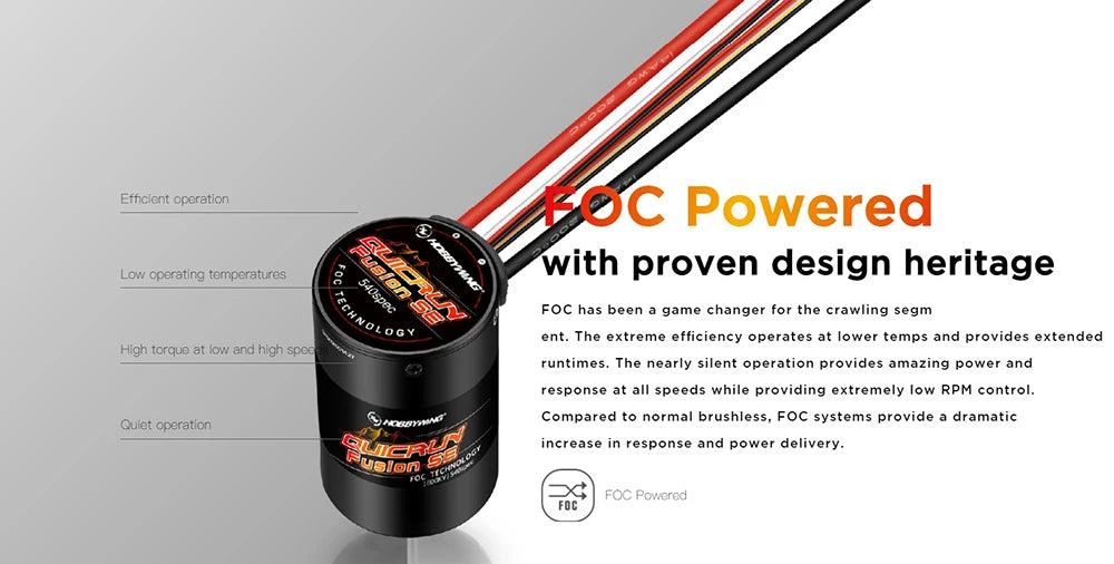Hobbywing Quicrun Fusion Se, FOC has been game changer for the crawling segm ent . the nearly