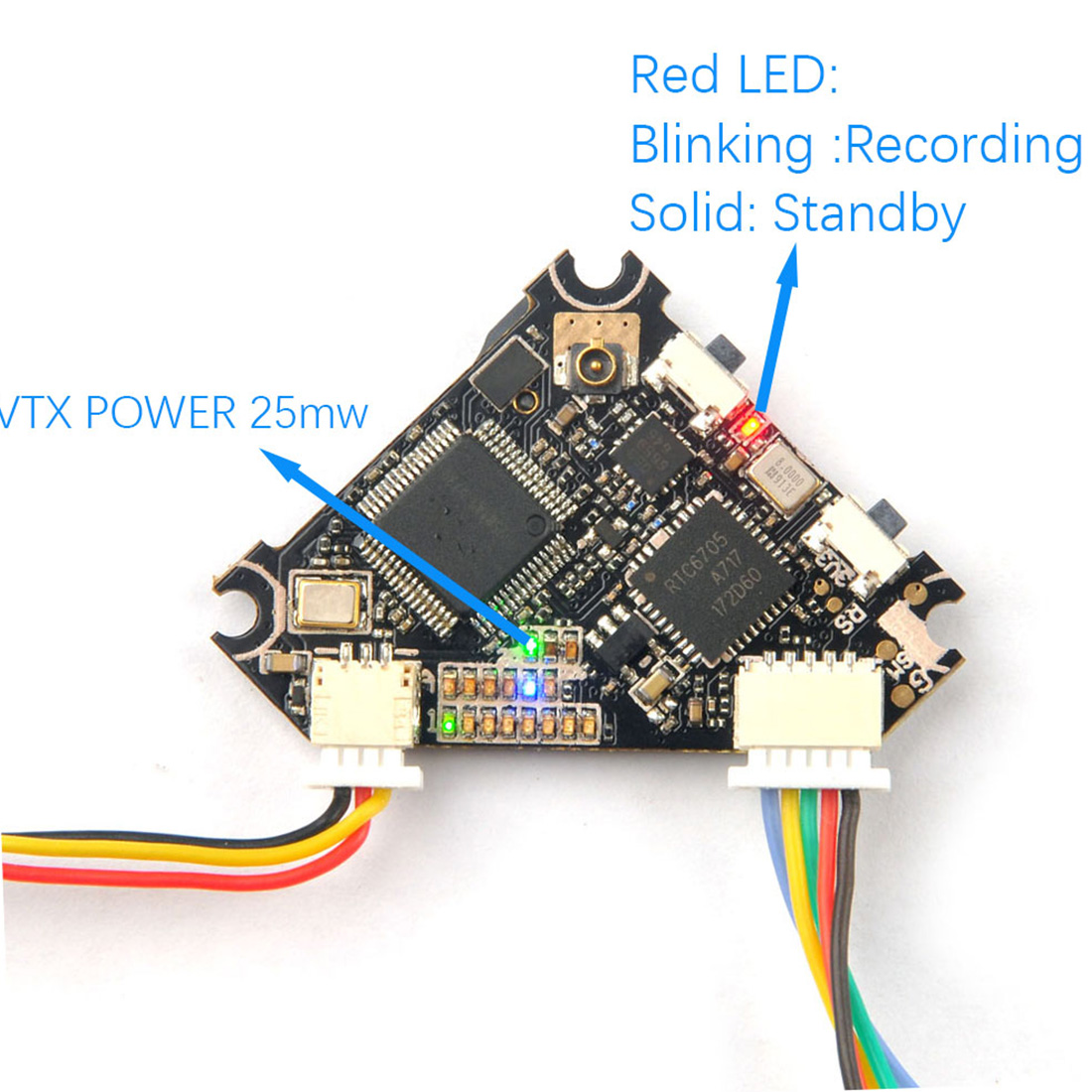 مجموعة كاملة من مسواك JMT T100 DIY FPV Racing Drone - مع 1200TVL PAL / NTSC Cam/FS I6 وحدة تحكم عن بعد / 5.8G FPV LST-009 FPV Goggles 25 JMT T100 DIY FPV Racing Drone, VTX POWER 25mw 89co 60 RTC6705 A717