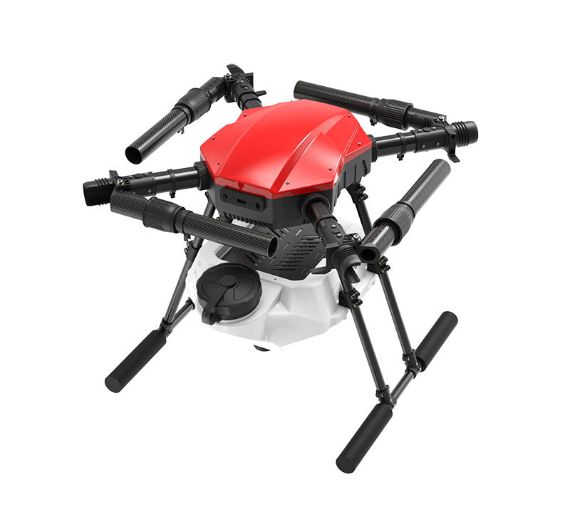 EFT E410P 10L Agriculture Drone - 4 Axis Agriculture Drone frame 10L Water Tank 30inch Propeller Compact With Hobbywing X8, JIYI K3A Pro,Skydroid H12 80 EFT E410P 10L Agriculture Drone, the fuselage adopts a double fixing method of clamping and limiting at many key
