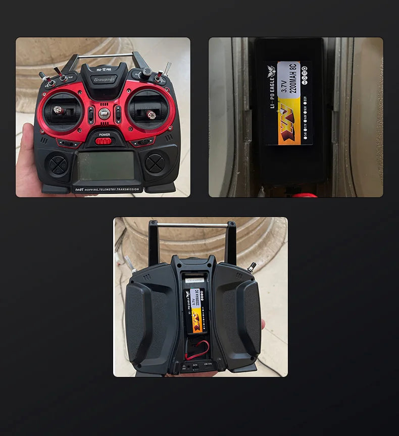1/2 قطعة YW 3.7 فولت 2200 مللي أمبير 8C بطارية ليبو ل Graupner MZ-12 برو/Wfly ET07 X4 الارسال RC نموذج الطائرة بدون طيار 25 1/2pcs YW 3.7