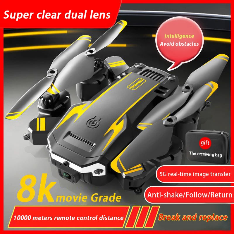 8k Professional Drones with HD Camera Obstacle Avoidance Aerial Photography Foldable Quadcopter Rc Helicopter Dron Toys 46 super clear dual lens intelligence avold obstacles gift the receiving 5