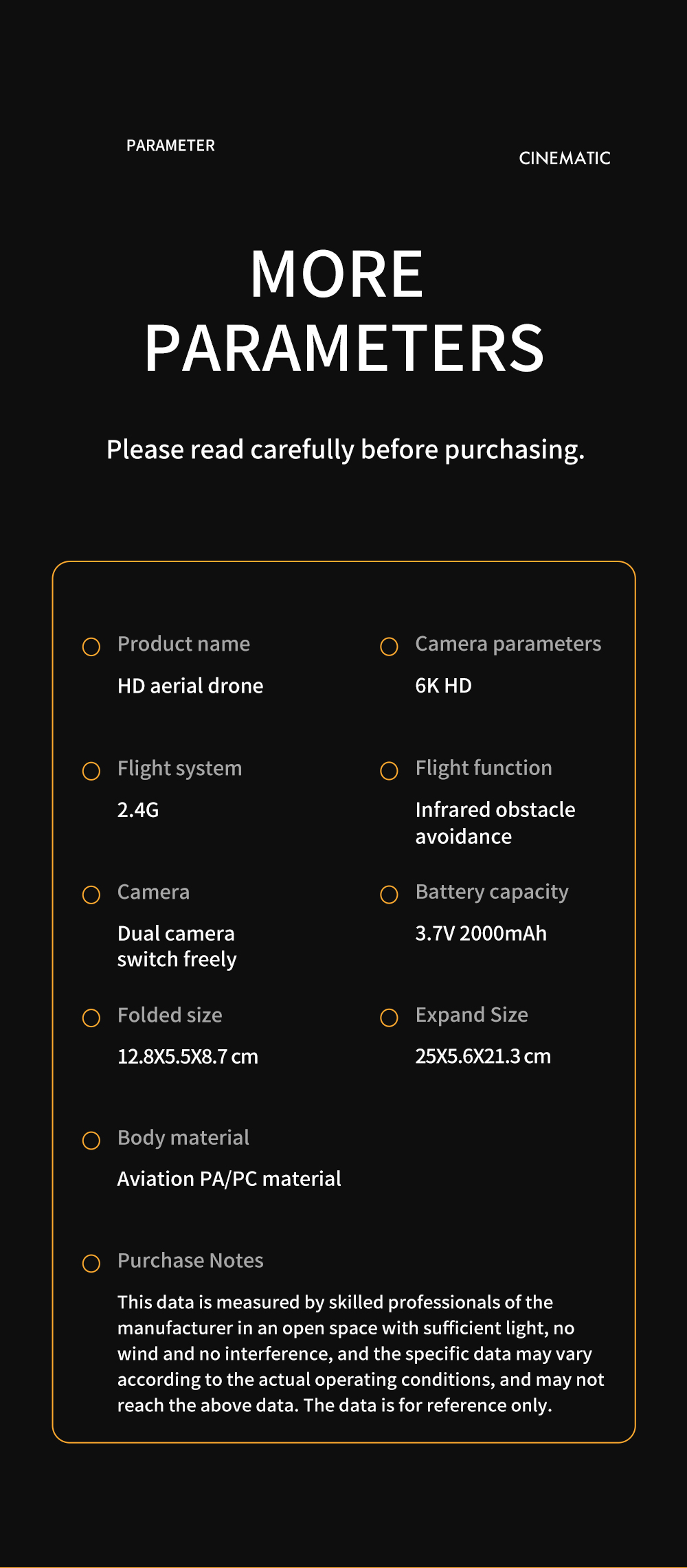 KF616 Drone, data is measured by skilled professionals of the manufacturer in an open space with