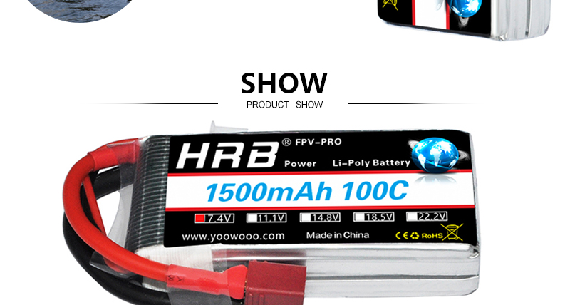 HRB 2S بطارية ليبو 1500mah 7.4V - XT60 T Deans EC2 EC3 EC5 XT90 أنثى RC أجزاء 100C لطائرة بدون طيار FPV، طائرة سباق، قارب، شاحنة 42 HRB 2S Lipo Battery, SHOW PRODUCT SHOW @ FPV_PRO hrb Power Li