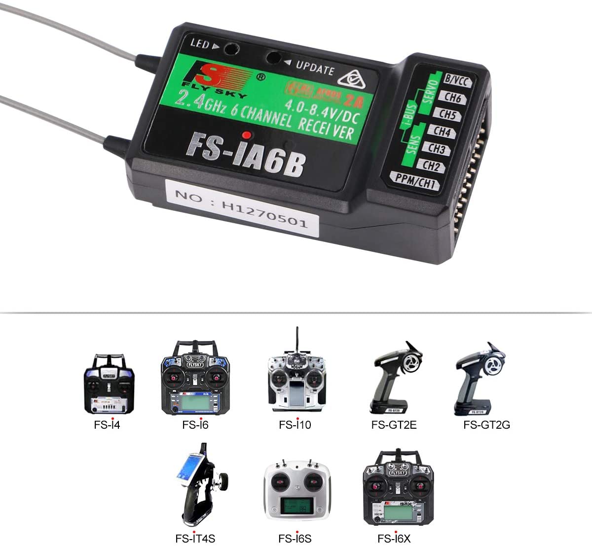Flysky FS-i6X 10CH Funksender + Flysky ia10B Empfänger 2,4 GHz, AFHDS 2A für FPV Racing RC Drone Quadcopter 30 CHANNEL AV/dC CH5 RECEIVER ! VER L