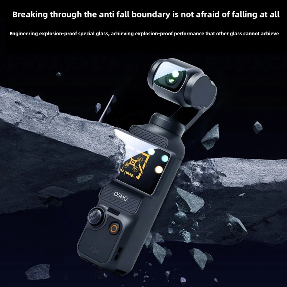 9H HD Tempered Glass for DJI OSMO Pocket 3, special glass achieving explosion-proof performance that other glass cannot achieve OSMO . glass can