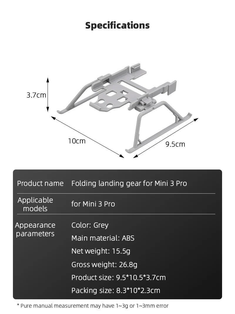 DJI Mavic Mini 1/2/SE/MINI 3 PRO Propeller Guard Protector Props Blade Protection Cover Cage Drone Accessories 82 Specifications 3.7cm 1Ocm 9.Scm Product name Folding landing