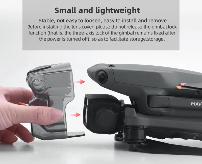 Lens Cap Gimbal Holder Case for DJI Mavic 3 Drone - Camera Gimbal Protector Dust-proof Cover Transport Holder Drone Accessories 12 Lens Cap Gimbal Holder Case for DJI Mavic 3 Drone, Please do not release the gimbal lock function so as to facilitate storage storage .
