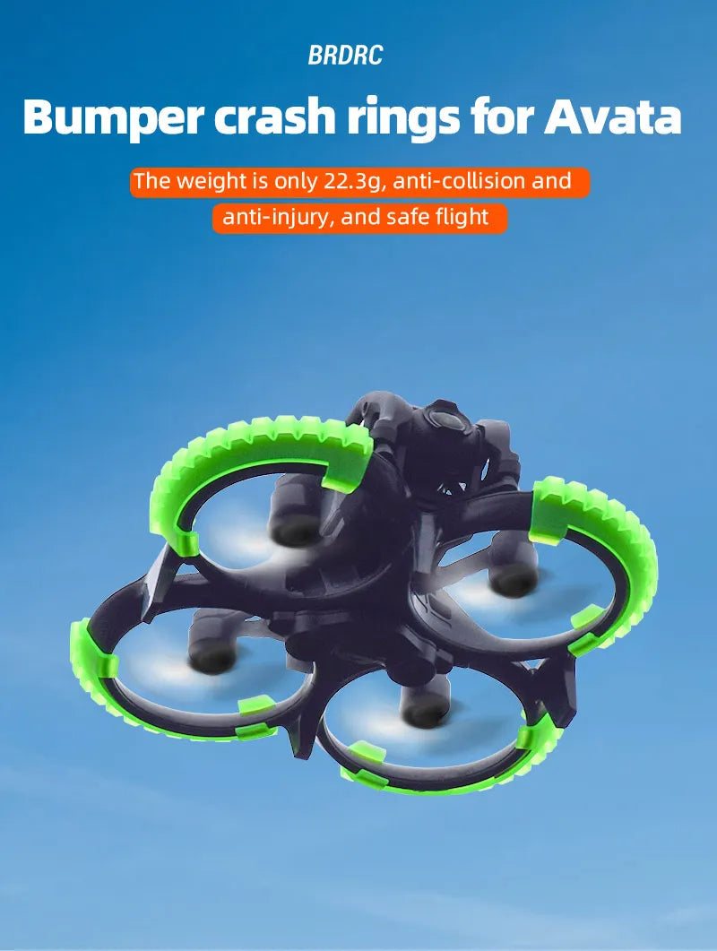 Propeller Guard for DJI AVATA Drone, BRDRC Bumper crash rings for Avata The weight is only 22.3