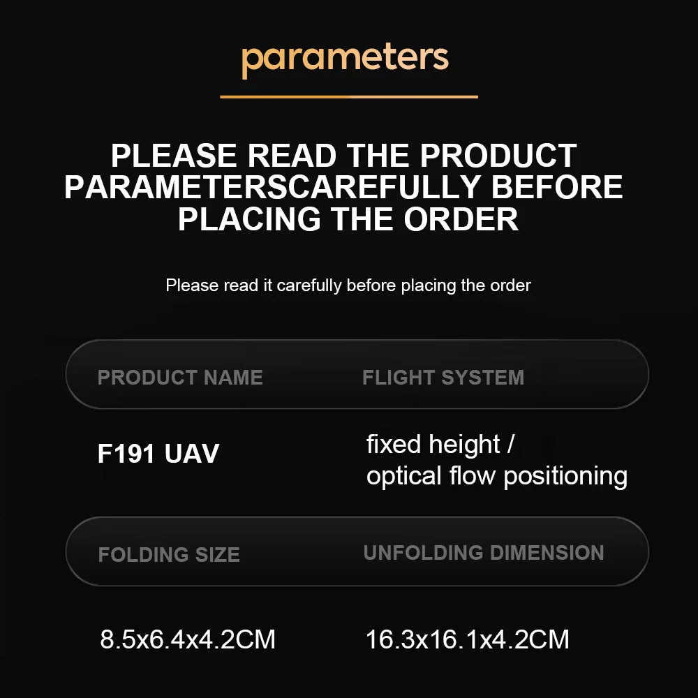 F191 Max Drone, flight system f191 uav fixed height optical flow