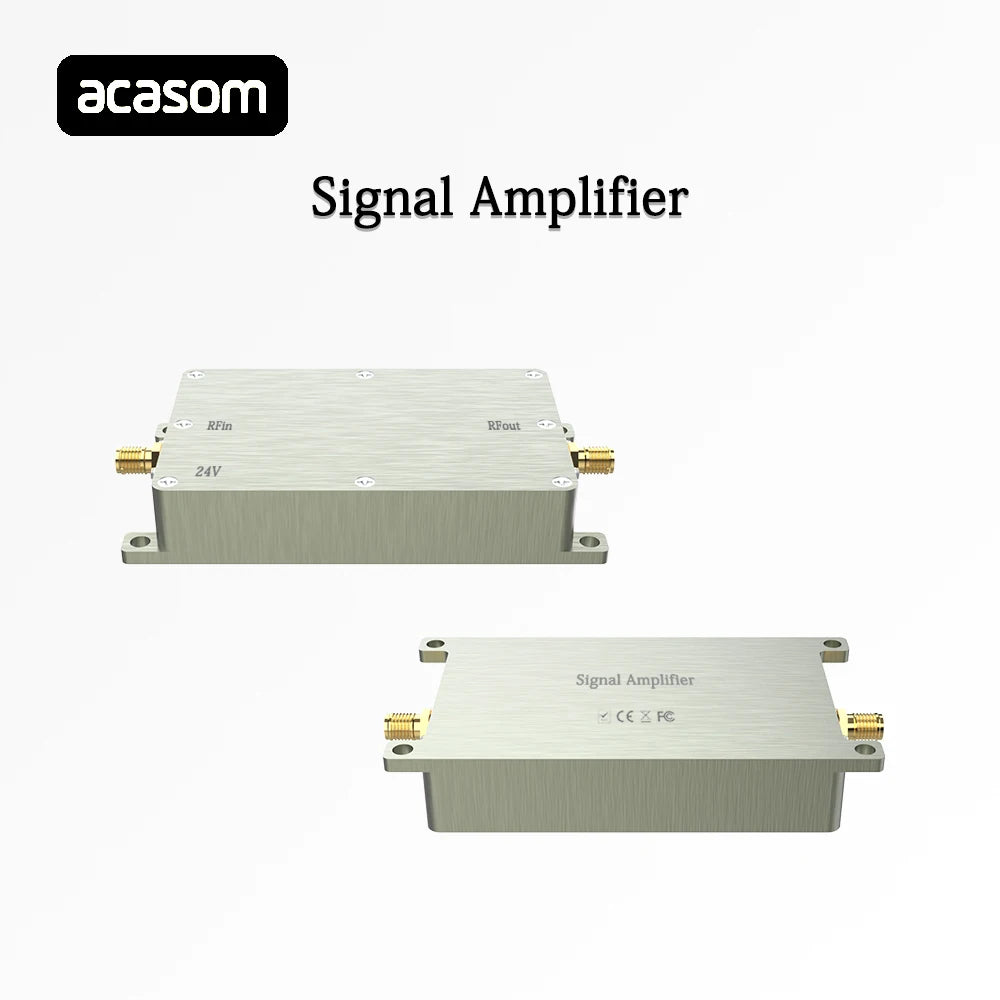 0.9GHz 50W RF High Power Amplifiers wireless Signal Extender Sweep Signal Source For Drone 19 acasom Signal Amplifier RFin RFout 24v Signal Am