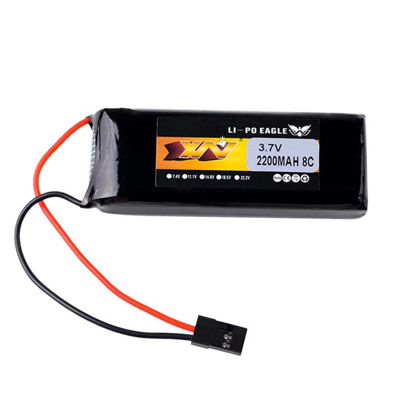 1/2 قطعة YW 3.7 فولت 2200 مللي أمبير 8C بطارية ليبو ل Graupner MZ-12 برو/Wfly ET07 X4 الارسال RC نموذج الطائرة بدون طيار 21 size:72*30*10MM(5MM) weight:69g 1