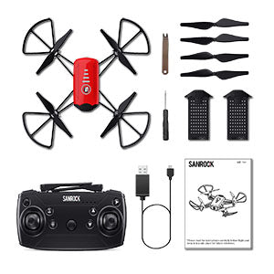 SANROCK H818 Mini Drone - for Kids, RC Quadcopter with Camera, Support Altitude Hold, Route Mode, Gesture Control, Headless Mode, One Key Take Off/Landing 14 SANROCK H818 迷你无人机,无人机可以向四个方向翻转:前进/后退/左转