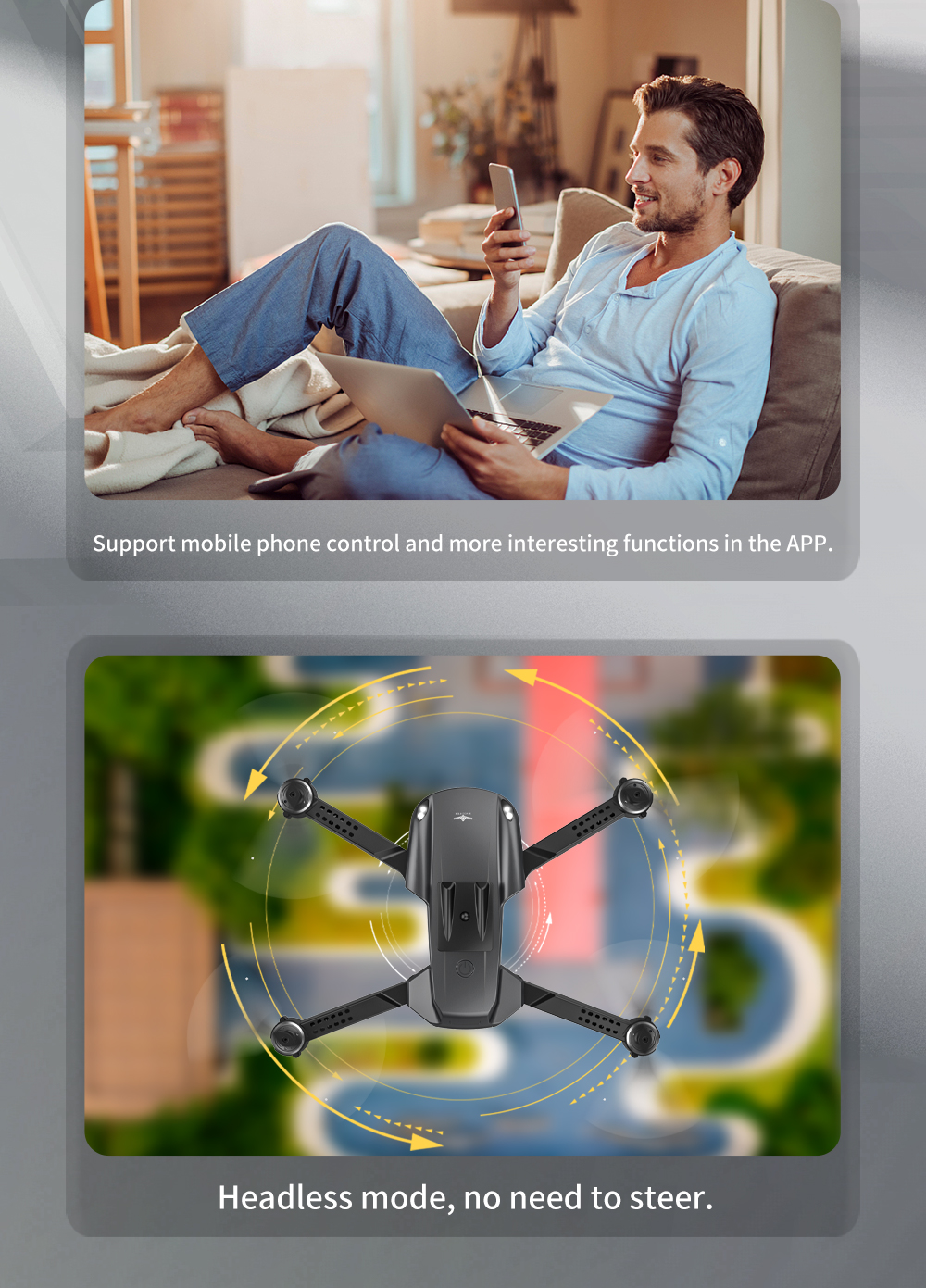 KF616 Drone, support mobile phone control and more interesting functions in the app. headless