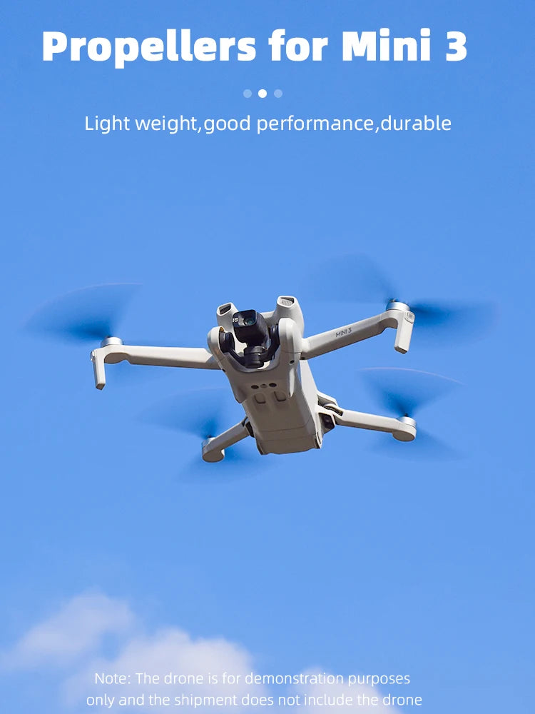 TPU Propeller Props Blade for DJI Mini 3 - 6030 Propeller Light Weight Wing Fans High Quality Replacement Spare Parts Drone Accessories 25 TPU Propeller Props Blade for DJI Mini 3, the drone is for demonstration purposes only and the shipment does not include the drone . the shipment